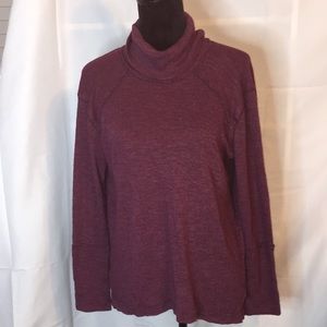 We The Free split back maroon turtle neck . Medium